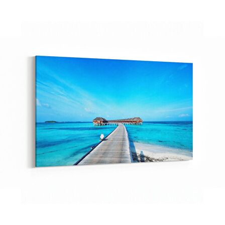 Olla 16459Y Kumsal / Sahil Görseli Yatay Kanvas Tablo (Ölçü: 30X20)