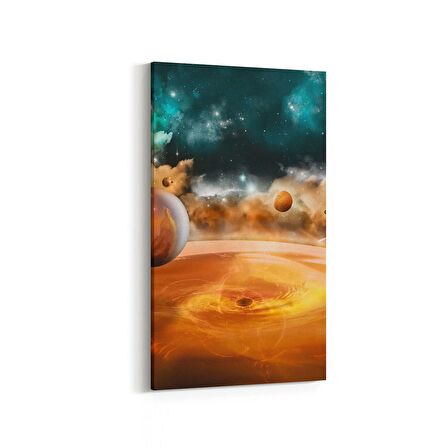Olla 17703DD Uzay Görseli Dikey Dar Kanvas Tablo (Ölçü: 40X80)