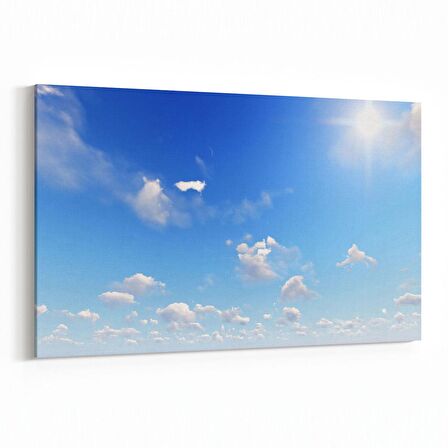 Olla 15663Y Gökyüzü Bulut Görseli  Yatay Kanvas Tablo (Ölçü: 90X60)