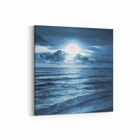 Olla 14823K Gece Gökyüzü Görseli Kare Kanvas Tablo (Ölçü: 25X25)