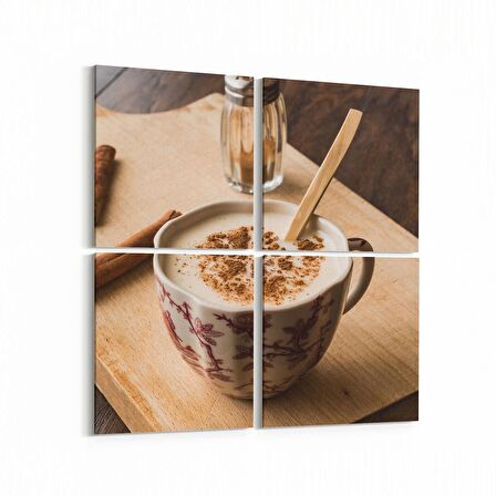 Olla 15229K4 Gıda Görseli Kare 4'lü Kanvas Tablo (Ölçü: 65X65)