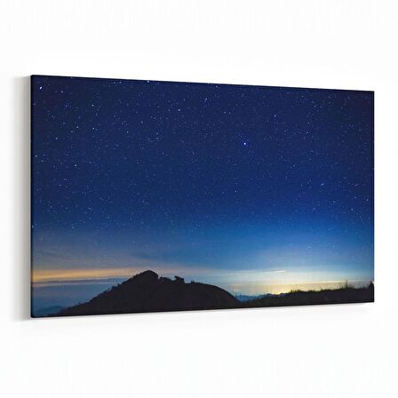 Olla 14801Y Gece Gökyüzü Görseli Yatay Kanvas Tablo (Ölçü: 30X20)