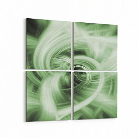 Olla 10286K4 Abstract Görsel Kare 4'lü Kanvas Tablo (Ölçü: 65X65)