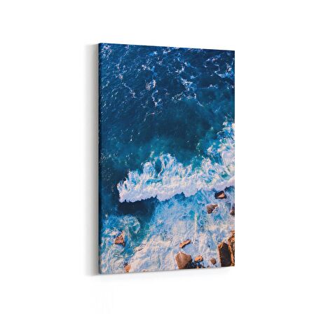 Olla 13013D Deniz / Okyanus Görseli Dikey Kanvas Tablo (Ölçü: 100X150)