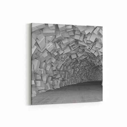 Olla 10440K Abstract Tünel Görsel Kare Kanvas Tablo (Ölçü: 25X25)