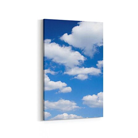Olla 15450D Gökyüzü Bulut Görseli  Dikey Kanvas Tablo (Ölçü: 60X90)