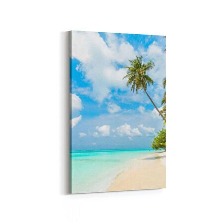 Olla 16520D Kumsal / Sahil Görseli Dikey Kanvas Tablo (Ölçü: 100X150)
