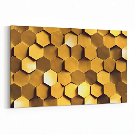 Olla 10031Y Abstract 3 Boyut Görsel Yatay Kanvas Tablo (Ölçü: 70X50)