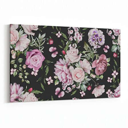 Olla 11786Y Çiçek Görseli Yatay Kanvas Tablo (Ölçü: 90X60)
