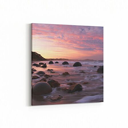 Olla 15898K Günbatımı Görseli Kare Kanvas Tablo (Ölçü: 30X30)
