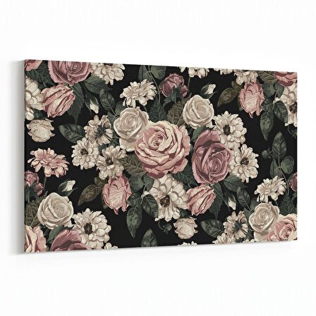 Olla 11771Y Çiçek Görseli Yatay Kanvas Tablo (Ölçü: 120X80)