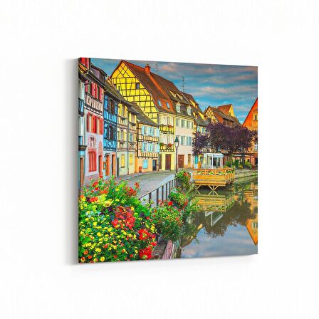 Olla 18777K4 Yapı Görseli Kare 4'lü Kanvas Tablo (Ölçü: 105X105)