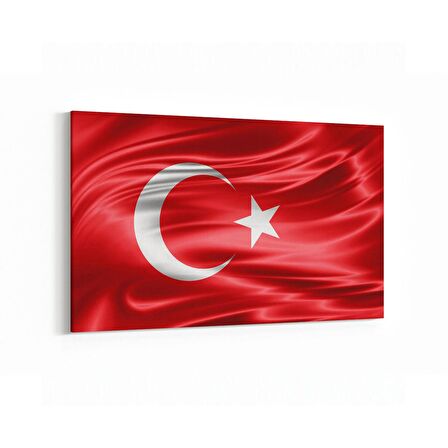 Olla 17571Y Türk Bayrağı Görseli Yatay Kanvas Tablo (Ölçü: 150X100)