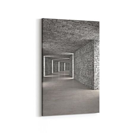 Olla 18357D Yapı Görseli Dikey Kanvas Tablo (Ölçü: 100X150)