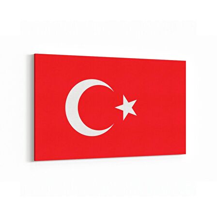 Olla 17562Y Türk Bayrağı Görseli Yatay Kanvas Tablo (Ölçü: 90X60)