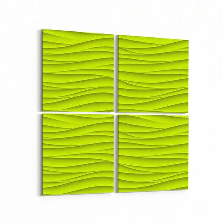 Olla 10331K4 Abstract Görsel Kare 4'lü Kanvas Tablo (Ölçü: 105X105)