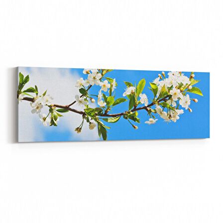 Olla 10686YI Ağaç Görseli Yatay İnce Kanvas Tablo (Ölçü: 90X30)