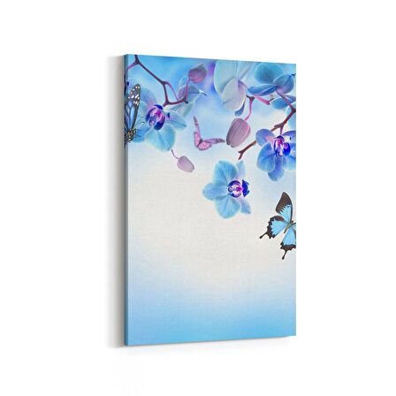 Olla 11700D Orkide Çiçek Görseli Dikey Kanvas Tablo (Ölçü: 70X105)