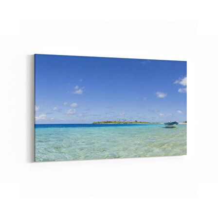 Olla 16622Y Kumsal / Sahil Görseli Yatay Kanvas Tablo (Ölçü: 150X100)
