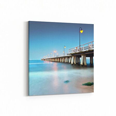 Olla 16360K Kumsal / Sahil Görseli Kare Kanvas Tablo (Ölçü: 25X25)