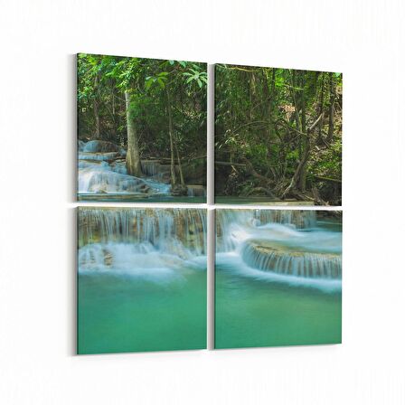 Olla 13957K4 Doğa / Manzara Görseli Kare 4'lü Kanvas Tablo (Ölçü: 145X145)