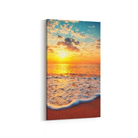 Olla 15966DD Günbatımı Görseli Dikey Dar Kanvas Tablo (Ölçü: 40X80)