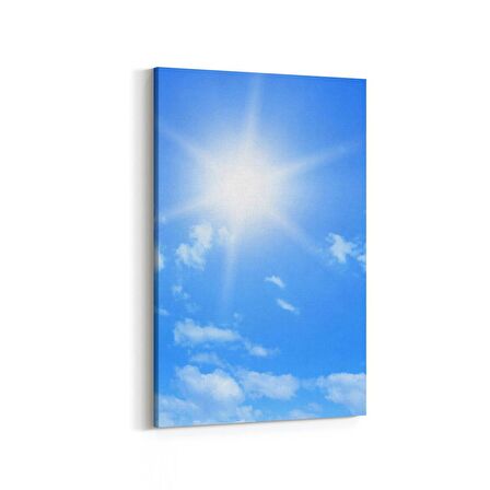 Olla 15767D Gökyüzü Bulut Görseli  Dikey Kanvas Tablo (Ölçü: 60X90)