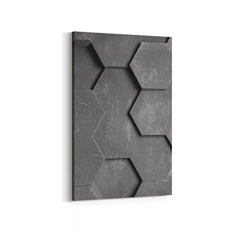 Olla 10022D Abstract 3 Boyut Görsel Dikey Kanvas Tablo (Ölçü: 60X90)