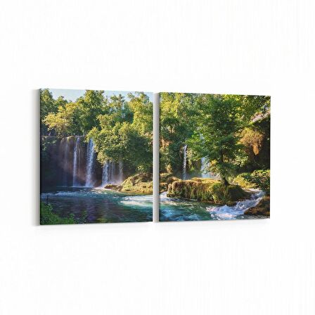 Olla 14001K2Y Doğa / Manzara Görseli Kare 2'li Yatay Kanvas Tablo (Ölçü: 85X40)