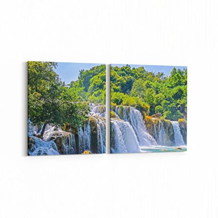 Olla 14310K2Y Doğa / Manzara Görseli Kare 2'li Yatay Kanvas Tablo (Ölçü: 145X70)