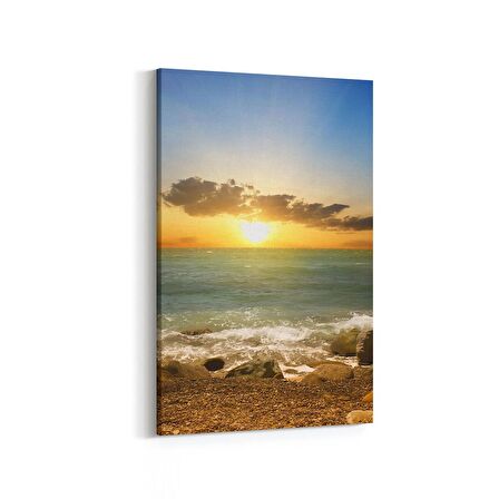 Olla 16057D Günbatımı Görseli Dikey Kanvas Tablo (Ölçü: 100X150)