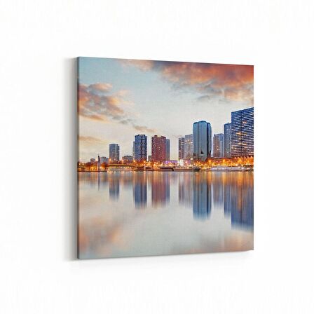 Olla 18397K4 Yapı Görseli Kare 4'lü Kanvas Tablo (Ölçü: 145X145)