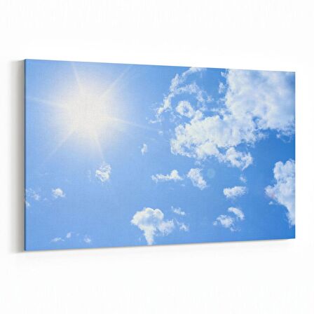 Olla 15638Y Gökyüzü Bulut Görseli  Yatay Kanvas Tablo (Ölçü: 45X30)
