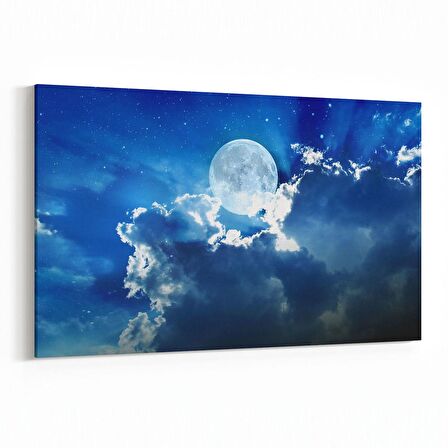 Olla 14737Y Gece Gökyüzü Görseli Yatay Kanvas Tablo (Ölçü: 30X20)