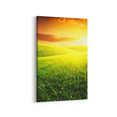 Olla 16046D Günbatımı Görseli Dikey Kanvas Tablo (Ölçü: 40X60)
