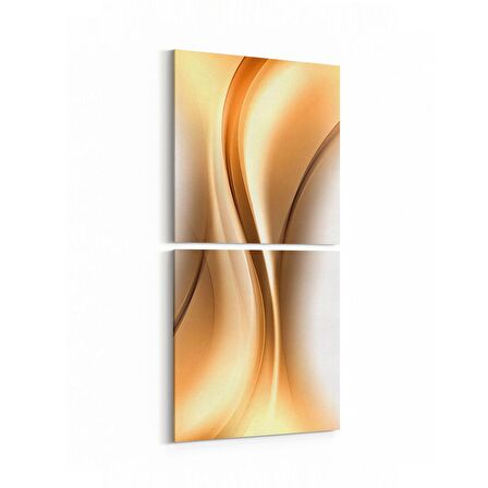 Olla 10191K2D Abstract Görsel Kare 2'li Dikey Kanvas Tablo (Ölçü: 30X65)