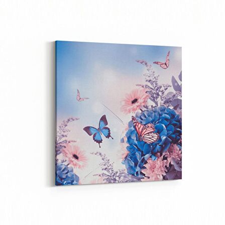 Olla 11706K Orkide Çiçek Görseli Kare Kanvas Tablo (Ölçü: 30X30)