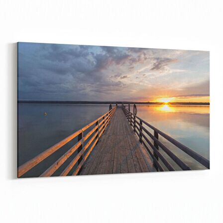 Olla 16097Y Günbatımı Görseli Yatay Kanvas Tablo (Ölçü: 90X60)