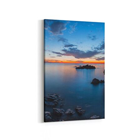 Olla 16022D Günbatımı Görseli Dikey Kanvas Tablo (Ölçü: 60X90)