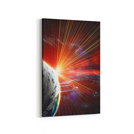 Olla 17675D Uzay Görseli Dikey Kanvas Tablo (Ölçü: 60X90)