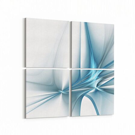 Olla 10192K4 Abstract Görsel Kare 4'lü Kanvas Tablo (Ölçü: 125X125)