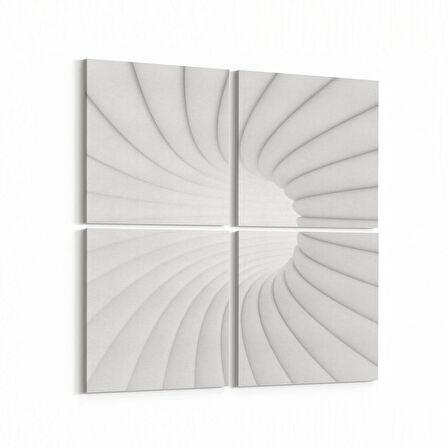 Olla 10269K4 Abstract Girdap Görsel Kare 4'lü Kanvas Tablo (Ölçü: 145X145)