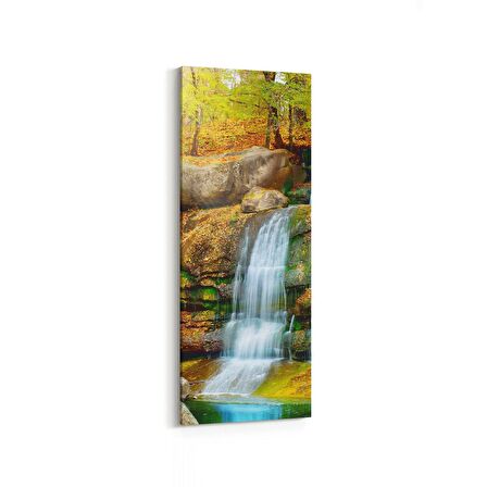 Olla 14579DI Doğa / Manzara Görseli Dikey İnce Kanvas Tablo (Ölçü: 40X120)