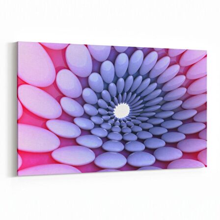 Olla 10218Y Abstract Girdap Görsel Yatay Kanvas Tablo (Ölçü: 120X80)