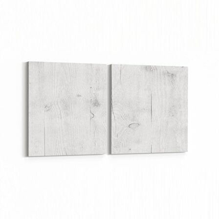 Olla 12020K2Y Ahşap Desen Görseli Kare 2'li Yatay Kanvas Tablo (Ölçü: 145X70)