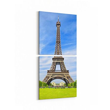 Olla 17993KD Yapı Görseli Kare 2'li Dikey Kanvas Tablo (Ölçü: 30X65)