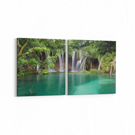 Olla 13836K2Y Doğa / Manzara Görseli Kare 2'li Yatay Kanvas Tablo (Ölçü: 125X60)