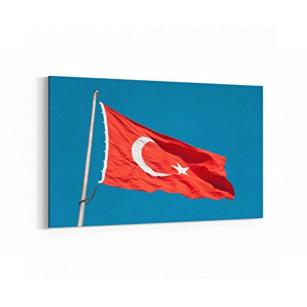 Olla 17545Y Türk Bayrağı Görseli Yatay Kanvas Tablo (Ölçü: 120X80)