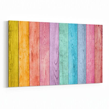 Olla 12038Y Ahşap Desen Görseli Yatay Kanvas Tablo (Ölçü: 150X100)