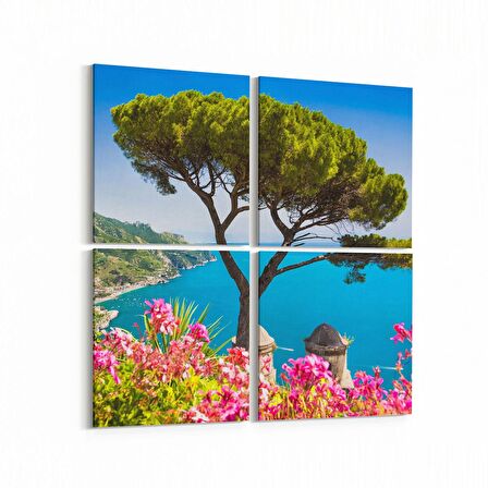Olla 13821K4 Doğa / Manzara Görseli Kare 4'lü Kanvas Tablo (Ölçü: 145X145)
